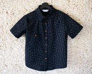 LIMITED black kitty button-up