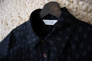 LIMITED black kitty button-up