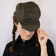 Cycling Cap - Olive Green Hemp Twill